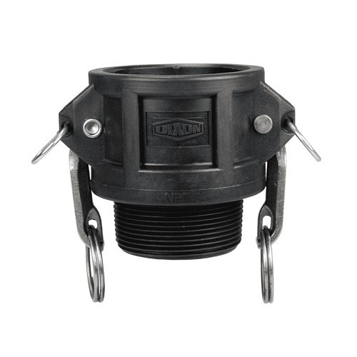 Dixon® PPB200 Cam & Groove Coupler, Type B, Coupling, 2 in Nominal, Female Coupler x MNPT, Polypropylene