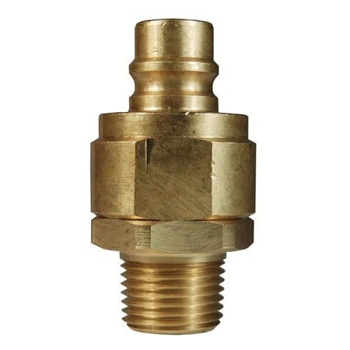 Dixon® V2M2-B Interchange Unvalved Plug, 1/4 in Nominal, Brass