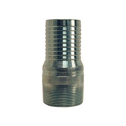 Dixon® STC20 King™ No Knurl Combination Nipple, 1-1/2 in Nominal, Hose Shank x MNPT End Style, Carbon Steel, Zinc Plated, Domestic