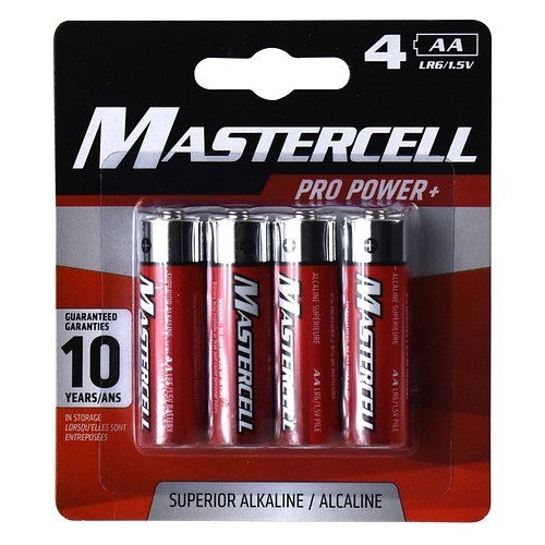 Dorcy Mastercell 41-1634 Alkaline Battery, Alkaline Chemical System, 1.5 V Nominal Voltage, AA Battery