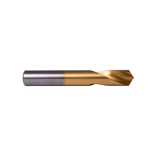 Dormer Precision 087906 Spotting Drill, 1/4 in Dia, 2-1/2 in Overall Length, High Speed Steel, Titanium Nitride