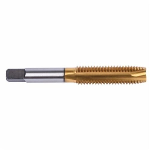 Dormer 1062668 Spiral Point Tap, Right Hand Cutting, M4 x 0.7 mm, D4, Plug Chamfer, 2 Flutes, Tin Coated, High Speed Steel, Steel, Stainless Steel, Cast Iron, Nickel, Copper, Aluminum Magnesium & Synthetic Materials