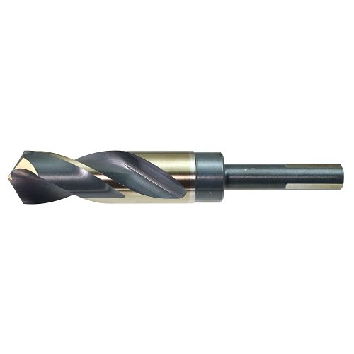 Drillco 1000EF137 Reduced Shank Drill, 37/64 in Drill - Fraction, 0.578125 in Drill - Decimal Inch, 1/2 in Shank, High Speed Steel
