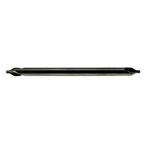 Drillco 35E045C 3575E Imperial Long Length Plain Combined Drill and Countersink, 9/64 in Drill - Fraction, 0.1406 in Drill - Decimal Inch, 60 deg Included Angle, 60 deg Point Angle, HSS, Bright