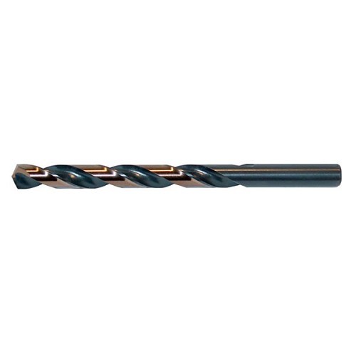 Drillco 480E026 Jobber Length Drill, #26 Drill - Wire, 135 deg Point, High Speed Steel, Black and Bronze