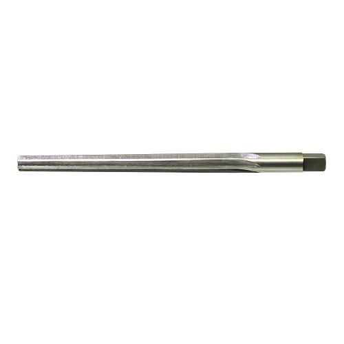 Drillco 450E002 4500E Imperial Taper Pin Reamer, #2/0 Taper Pin, 0.1137 in Dia Small End, Straight Flute, Straight/Square Shank