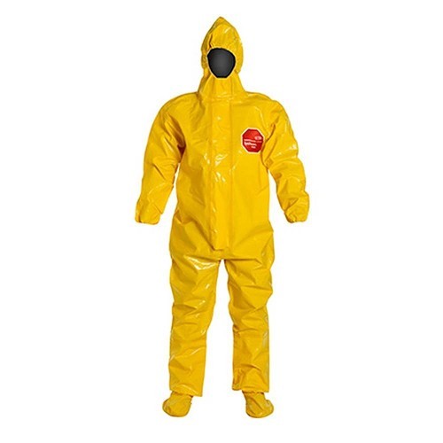 DuPont™ BR128TYL2X00 Br Chemical Protection Coverall, 2X-Large, Yellow, Zipper Closure