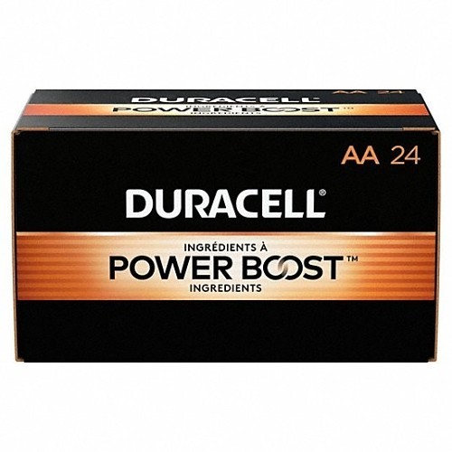 Duracell® MN1500DBK Alkaline-Manganese Dioxide Battery, Alkaline, 1.5 VDC Nominal, 2900 mAh Nominal Capacity, AA