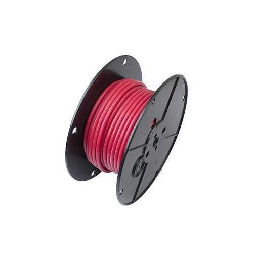 Battery Cable, 2/0 AWG Wire, Red Wire, 25 ft Length, 50 VDC