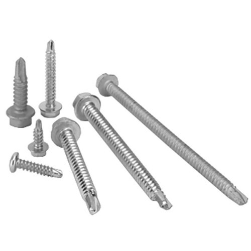 ELCO® EDB946 Self Drilling Screw, 1/4-14, 1 in Overall Length, Hex Washer, Slotted Hex Washer, Pan, Oval, Hex Phillips Drive, Carbon Steel, Stallard, Tek Point, 3/8 in Drive
