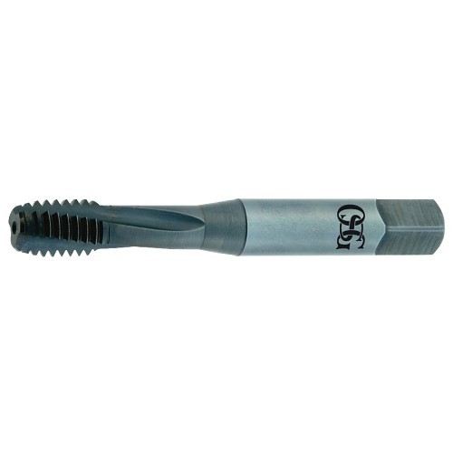 EXOTAP® 1753808 313 High Performance Premium Spiral Flute Tap, Right Hand Cutting, 3/4-10 Thread, H3 Thread Limit, 2.5P-3P Modified Bottoming Chamfer, 4 Flutes, V-Coated, VC-10