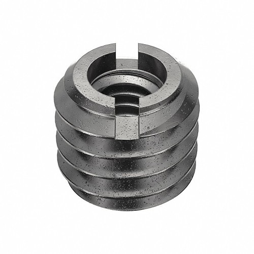 EZ-Lok EZ329008 Self Locking Insert, Imperial, #8-32 Internal Thread, 5/16-18 External Thread, 19/64 in Overall Length, Carbon Steel