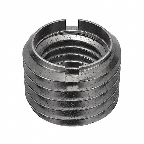 EZ-Lok EZ32912 Self Locking Insert, 3/4-10 Internal Thread, 1-8 in External Thread, 25/32 in Overall Length, Carbon Steel