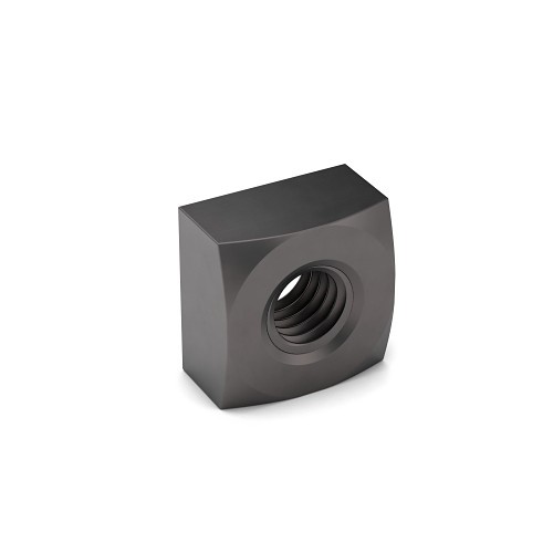 Square Nut, Imperial, 3/4 in-10 Diameter - Thread, Steel, Plain, 5 Grade