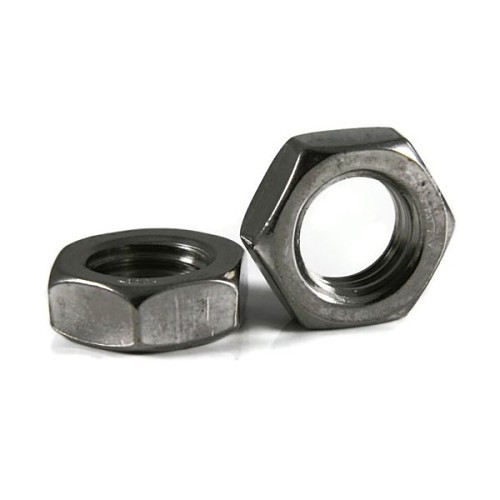 Earnest Machine 341324 Hex Jam Nut, Measurement System: Imperial, 1-20, Yellow Zinc Plated, Material Grade: 5