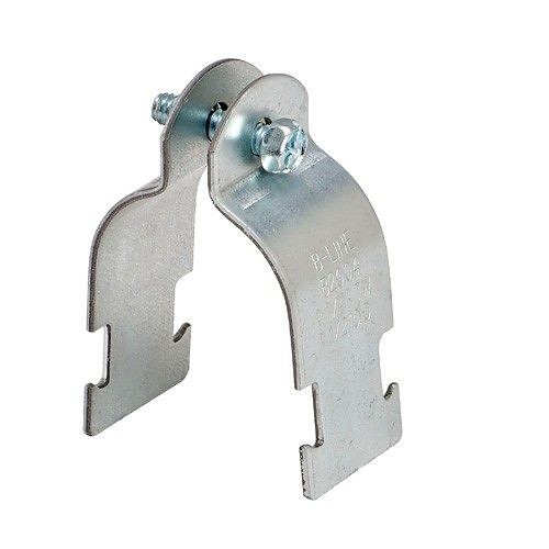 Eaton B2005 Conduit Clamp, 1-1/2 in Conduit, 800 lb Load, 1.74 in Outside Dia, 16 ga Low Carbon Steel