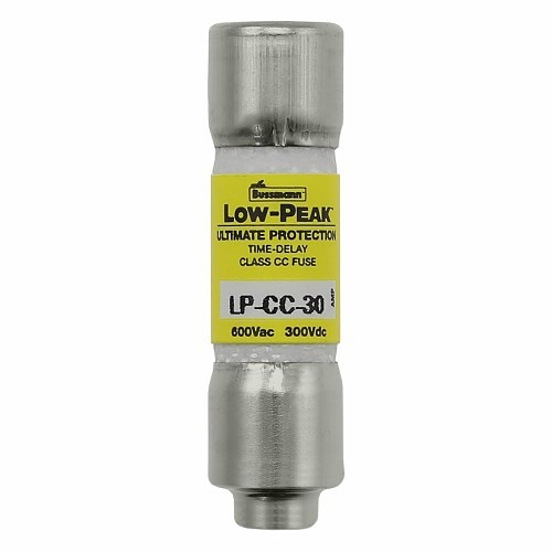 Eaton LP-CC-30 Time Delay Fuse, 30 A Amp, 600 VAC, 300 VDC, 20 kAIC, 200 kAIC Interrupt, Class: CC, Melamine Tube Body Type