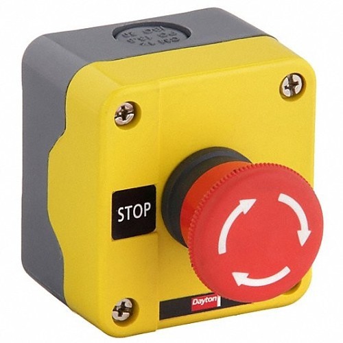 Elkay DAYTON® 32W275 Push Button Control Station, 10 A at 600 VAC, 2.5 A at 24 VDC, 4, 4X