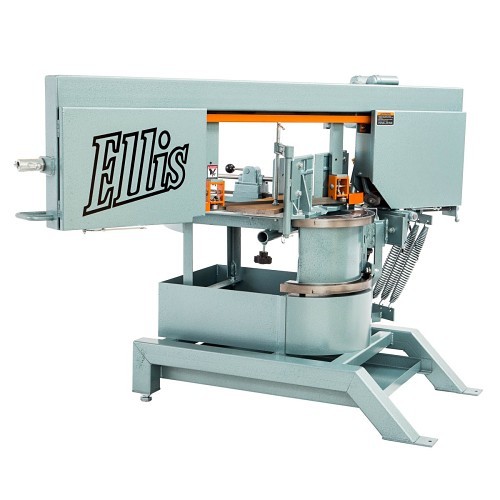 Ellis 2000 Electric Portable Band Saw, 12 ft x 1 in Blade, 1.5 hp, 220 V, 60/115/230 fpm, 3 Speed, 90, 45, 60 deg Cutting Angle, Heavy Steel Housing, Hydraulic Adjusting Control