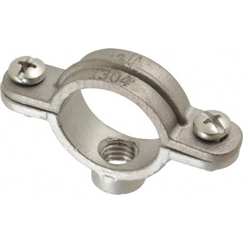 Empire Empire 41SSI0075 Split Ring Extension Hanger, 3/4 in Pipe/Tube, 3/8 in Rod, 180 lb Load, T-304 Stainless Steel, Plain