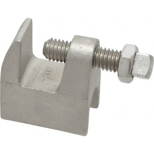 Empire 62SS0038 Pipe Beam Clamp, 3/8-16 in Rod, 610 lb, 304 Stainless Steel