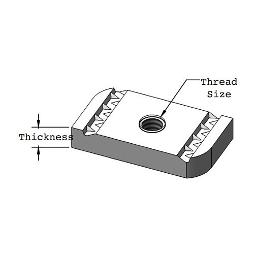 Empire 8000SX056 Strut Nut, SAE, 5/16-18 in, 316 Stainless Steel