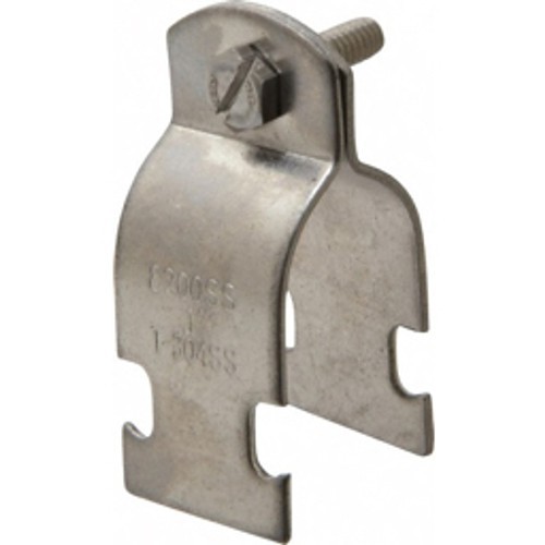 Empire 8200SS0150 Strut Mounting Clamp, 1-1/2 in Nominal, 800 lb, 1.9 Pipe in Outside Dia, T304 Stainless Steel