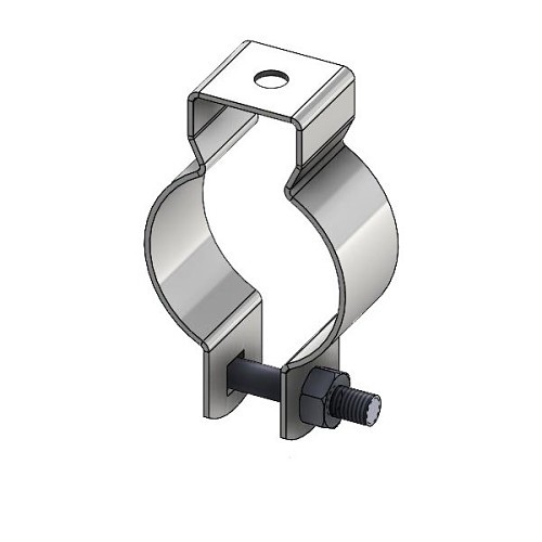 Empire 8575SX0050 Rigid Conduit Clamp, 1/2 in, For Use With: suspending light pipe or conduit, T-316 Stainless Steel