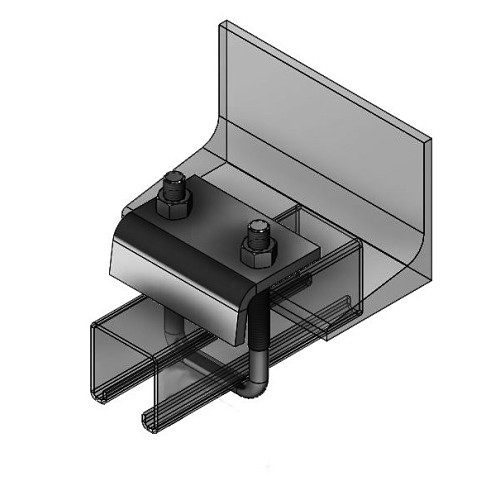 Empire 9086BCSX Pipe Beam Clamp, 1/4 in Thickness, 316 Stainless Steel