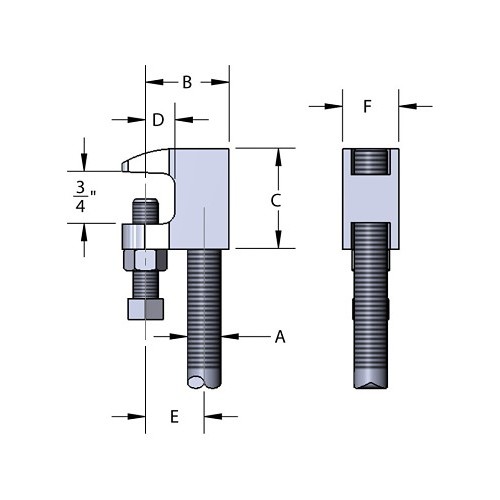 Empire BMCS/FIG6237 Pipe Beam Clamp, 3/8-16 in Rod, 610 lb, 304 Stainless Steel, Plain