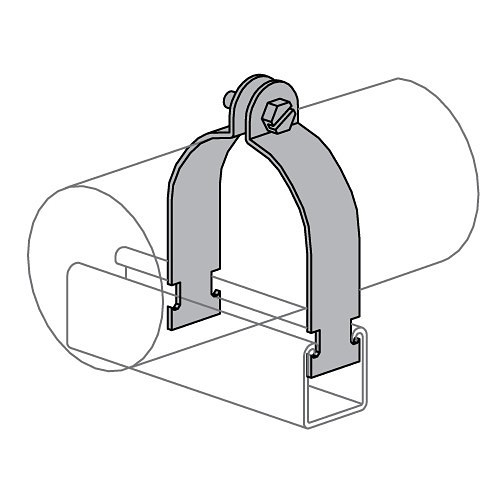 Empire P1100-1/2 EG Rigid Conduit Clamp, 1/2 in, Stainless Steel, Electro-Galvanized