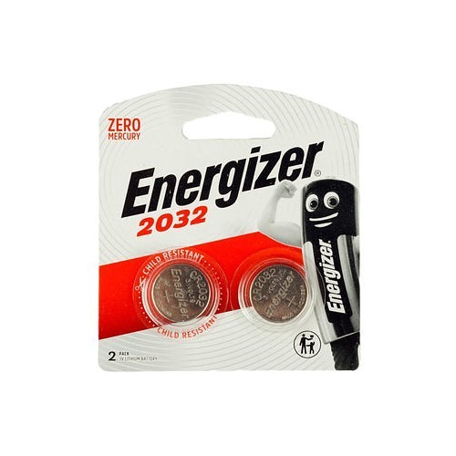 Energizer® CR2032 Lithium Coin Battery, Lithium Manganese Dioxide, 3 V Nominal, 235 mAh Nominal Capacity