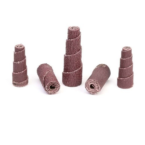 Evencut Abrasive Company 30248 Cartridge Roll, 1/4 in Maximum Roll Diameter, 1 in Overall Length, 1/8 in Pilot Hole Diameter, 80 Grit, Aluminum Oxide Abrasive