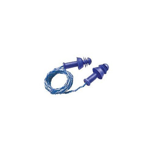 PIP® 267-HPR300C Earplug, Corded, 25 dB Noise Reduction Rating, Self-Sealing Flange and Disc, ANSI S3.19-1974, Reusable, Corded, Universal, Lime Plug