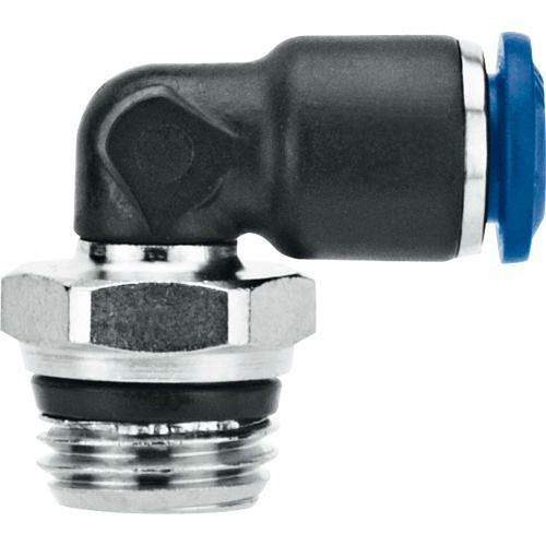 Swivel Elbow, 1/8 in Nominal, Barbed, Push-to-Connect, Threaded, Swift-Fit, Composite