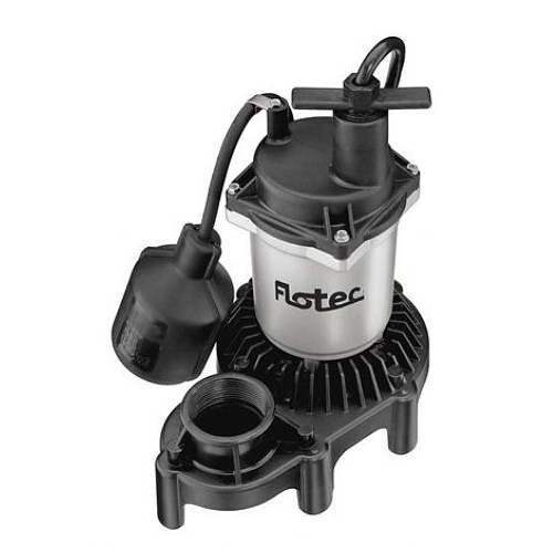 FLOTEC FPZS25T Sump Pump, NPT Outlet, 1 Phase, 1/4, Thermoplastic