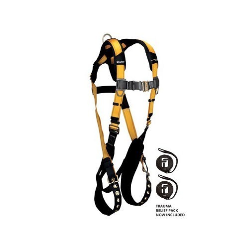 FallTech® 70214X Full Body Harness, 4X-Large, 425 lb, Quick Connect Leg Strap Buckle, Quick Connect Chest Strap Buckle, Plated Alloy Steel Hardware