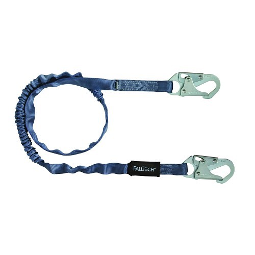 FallTech® 8259 Internal Shock Absorbing Lanyard With (2) Snap Hooks, 310 lb Load, 6 ft L, Polyester Line, 1 Legs, Snap Hook Anchorage Connection, Snap Hook Harness Connection Hook, ANSI Z359.13-2007, OSHA CFR 1926.502, OSHA CFR 1910.66