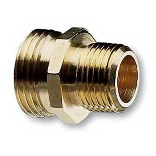 Fiskars® Nelson 855704-1001 Garden Hose Coupling, Coupling, 3/4 x 1/2 in Nominal, MNPT x MNPT, Brass