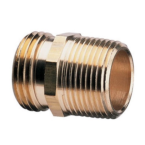 Fiskars® Nelson 855714-1001 Garden Hose Coupling, Coupling, 3/4 x 3/4 in Nominal, MHT x MPT, Brass