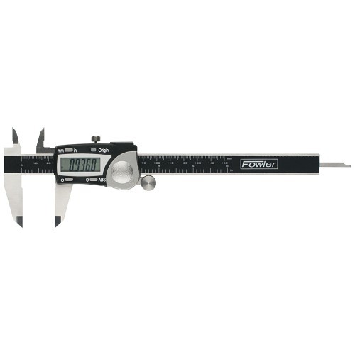 Fowler 54-100-112-2 Digital Caliper, 12 in, 2.40 in External x 0.930 in Internal Jaw Depth, Steel