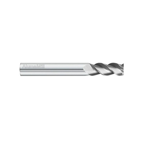 Fullerton 38398 Square End Mill, 3/4 in Cutter Dia, 2-1/2 in Length of Cut, 3 Flutes, 3/4 in Shank Dia, 5 in Overall Length, Uncoated