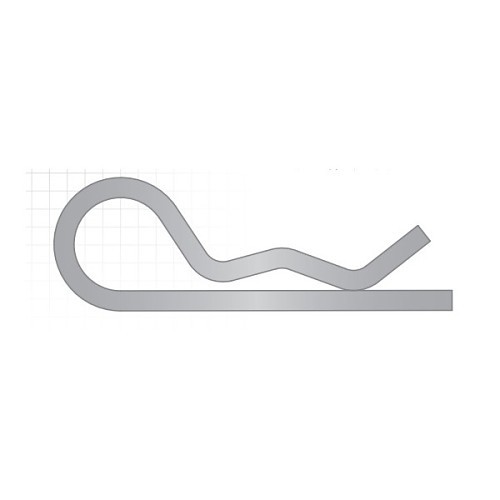 G.L.HUYETT™ BP-205 Hairpin Cotter Pin, 7/8 in Dia, 2-3/16 in Length, Zinc, Clear, Fits Shaft Size: 7/8 to 1 in