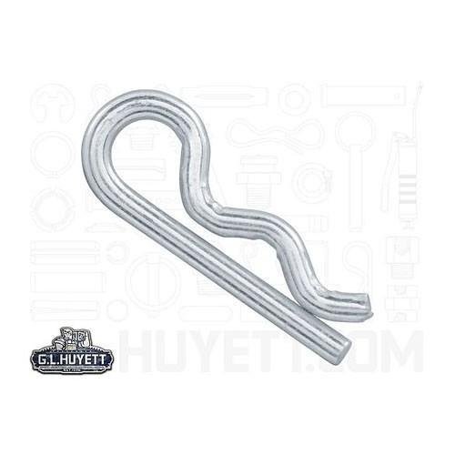 G.L.HUYETT™ BP-232 Bridge Pin, 0.042 in Dia, 7/16 in Usable Length, Spring Wire, Clear Zinc Plated