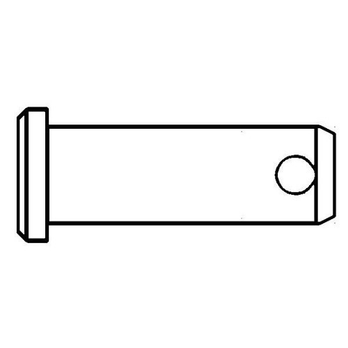 G.L.HUYETT™ CLP025S112B Clevis Pin, 1/4 in Diameter, 1-1/8 in Overall Length, Black Zinc Plated