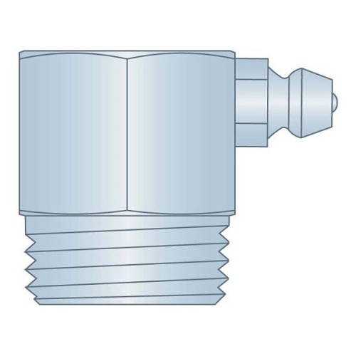 G.L.HUYETT™ HERITAGE H1716Z3 Grease Fitting, 3/8-18 PTF Thread, 0.79 in Overall Length, Zinc Clear Trivalent Chromate, Carbon Steel, 0.3 in Shank Length