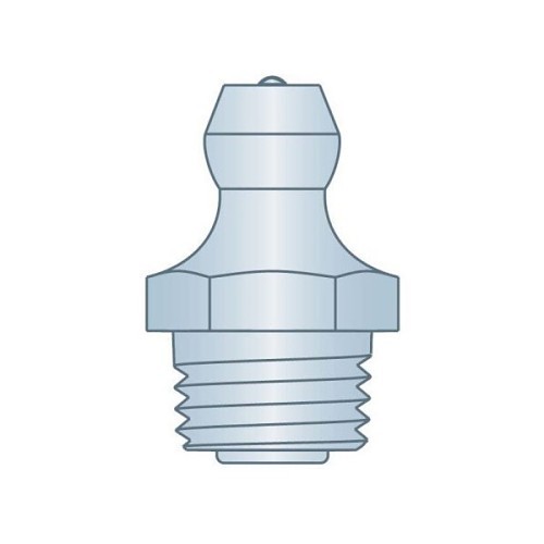 G.L.HUYETT™ HERITAGE H2109Z3 Grease Fitting, M10 x 1 mm Thread, 16 mm Overall Length, Zinc Clear Trivalent Chromate, Carbon Steel, 5.5 mm Shank Length