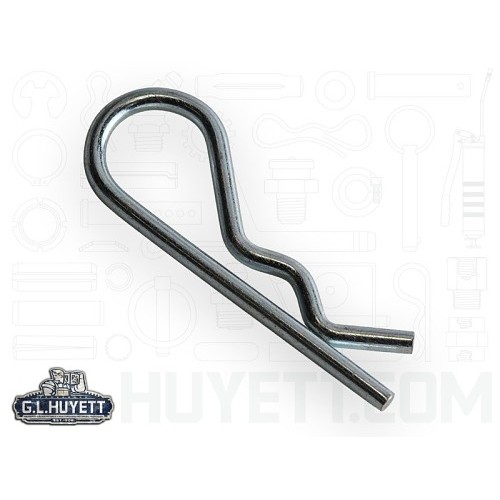 G.L.HUYETT™ Heritage™ BP-203 Hitch Pin, 0.093 in Dia, 1-5/8 in Overall Length, Steel, Zinc Plated