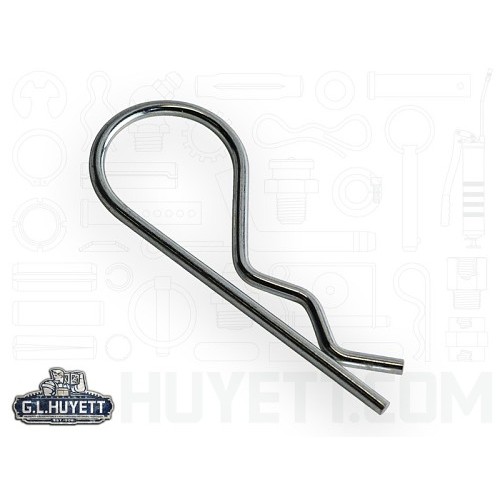 G.L.HUYETT™ Heritage™ BP-207 Hitch Pin, 0.093 in Dia, 2-5/16 in Overall Length, Steel, Zinc Plated