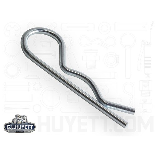 G.L.HUYETT™ Heritage™ BP-208 Hitch Pin, 0.177 in Dia, 3-3/4 in Overall Length, Steel, Zinc Plated